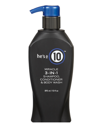 HE'S A 10 MENS 3-IN-1 DAILY SHAMPOO, CONDITIONER & BODY WASH