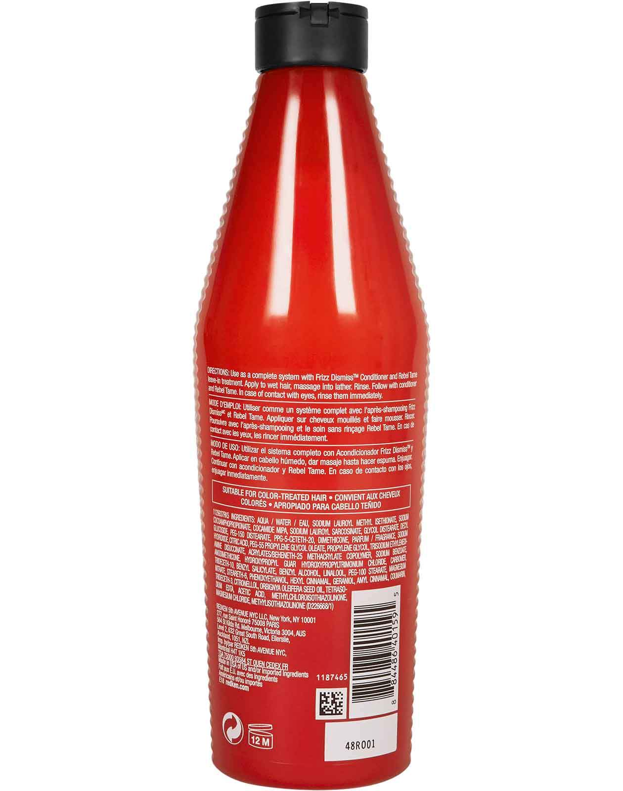 FRIZZ DISMISS SHAMPOO GENTLY CLEANSE AND FIGHT FRIZZ FOR INCREASED SMOOTHNESS AND SHINE