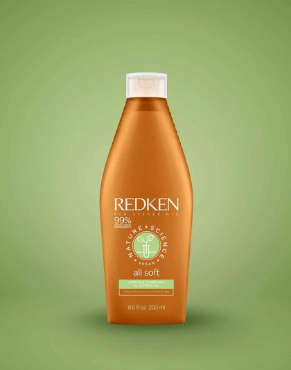 NATURE + SCIENCE ALL SOFT SULFATE-FREE CONDITIONER ENHANCE SOFTNESS WITH THIS HYDRATING CONDITIONER FORMULATED WITH NATURALLY-DERIVED INGREDIENTS