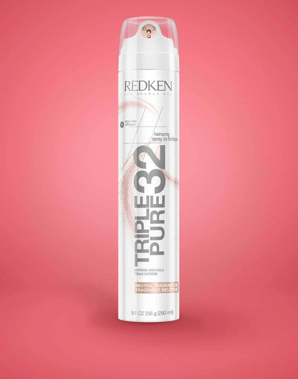 TRIPLE PURE 32 NEUTRAL FRAGRANCE HIGH HOLD HAIRSPRAY NEUTRAL FRAGRANCE. HIGH HOLD. NO CRUNCH.