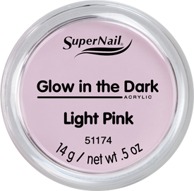 Glow in the Dark Acrylic Powder - Light Pink